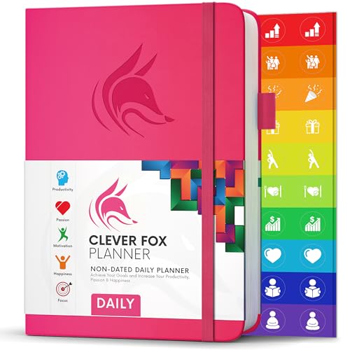 Clever Fox Planner Daily – Undated Agenda & Daily Calendar