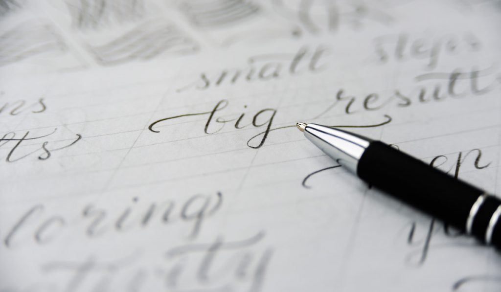 Handwriting calligraphy sheets
