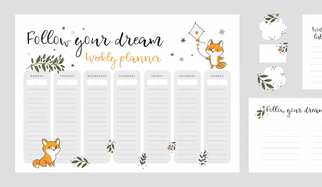 weekly planner page 